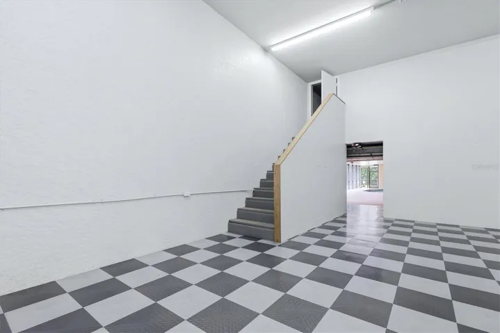 Stairs to extra store room