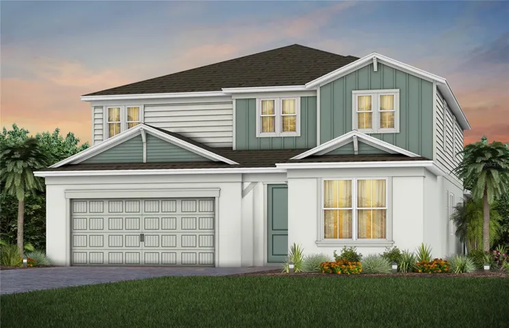 Exterior Design. Artistic rendering for this new construction home. Pictures are for illustrative purposes only. Elevations, colors and options may vary.