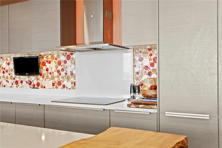 custom Italian tile backsplash
