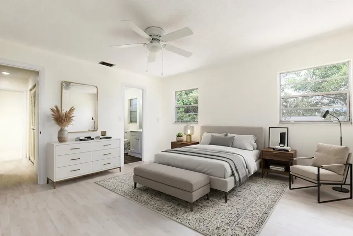 Virtually Staged Primary bedroom