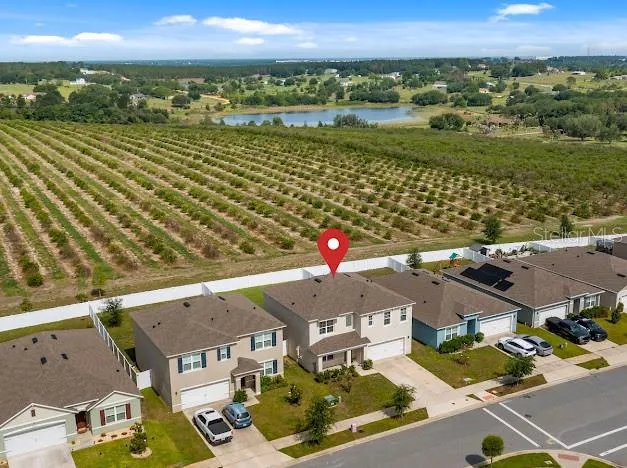 Aerial view of 5/3 home for sale @ 9500 Black Walnut Dr. Clermont 34715