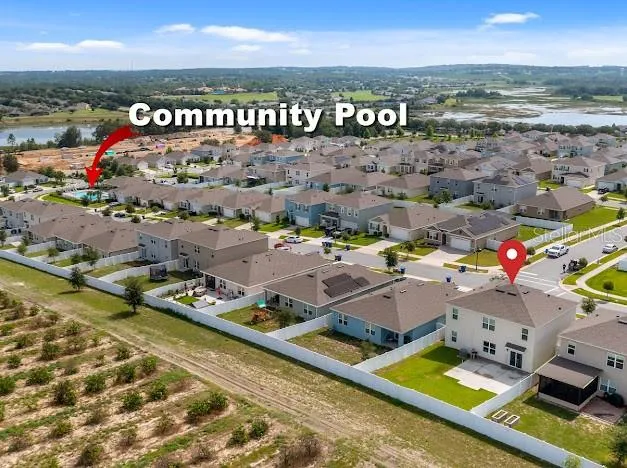 Aerial view of 5/3 home for sale @ 9500 Black Walnut Dr. Clermont 34715