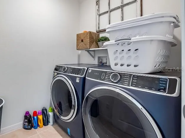Laundry room upstairs with 3/2. Washer and Dryer do NOT convey