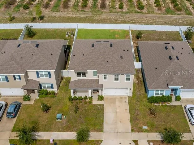 Aerial of 5/3 home for sale @ 9500 Black Walnut Dr. Clermont 34715