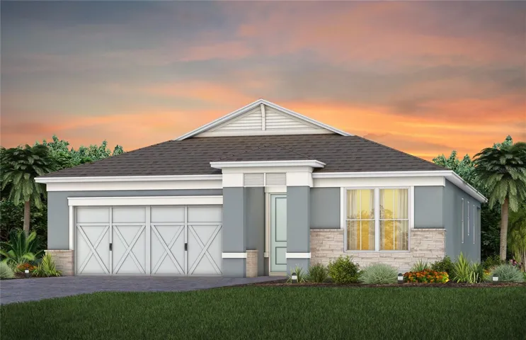 Exterior Design. Artistic rendering for this new construction home. Pictures are for illustrative purposes only. Elevations, colors and options may vary.