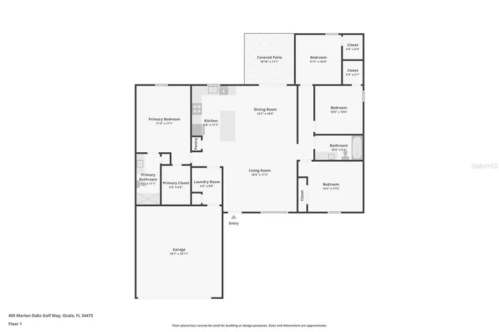 Open concept floor plan