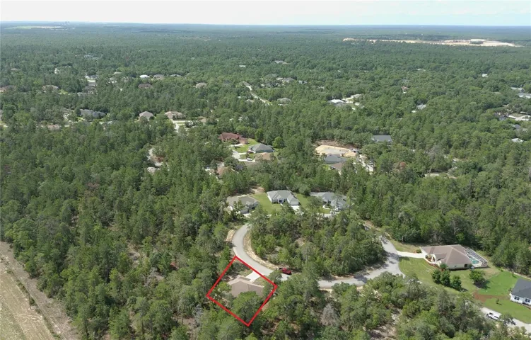 AERIAL VIEW OF HOME ON CUL-DE-SAC