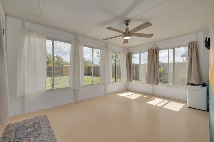 Florida Room overlooking backyard