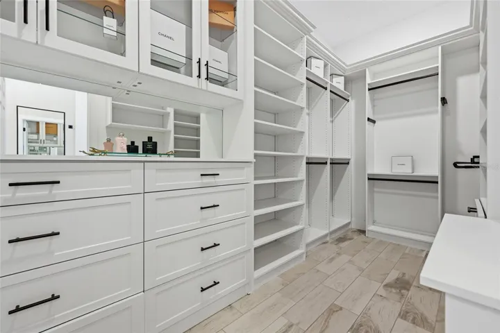 custom primary walk-in closet