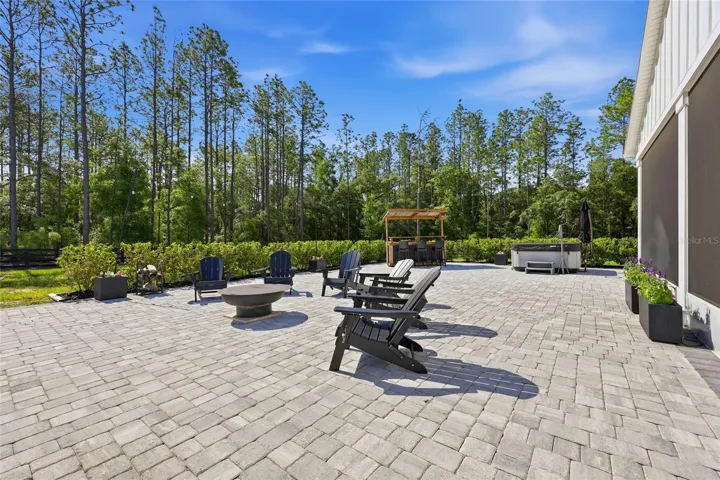 back entertaining area