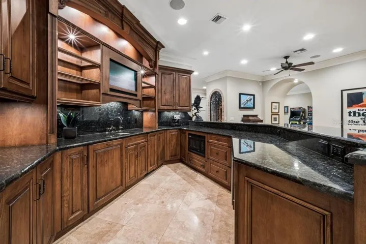 Game room kitchen area