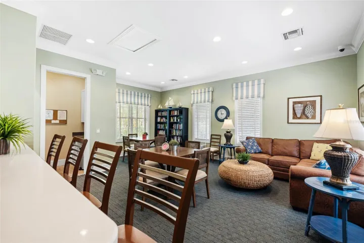 Harborage clubhouse social lounge.