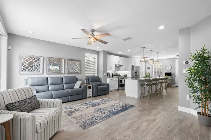 Great room and kitchen.