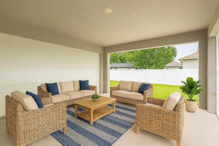 virtually staged patio furniture