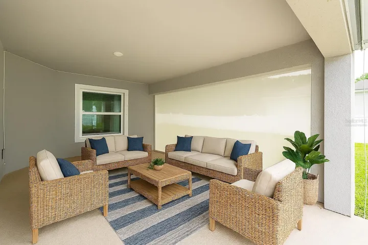 virtually staged patio furniture