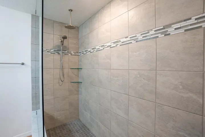 Deep walk-in shower