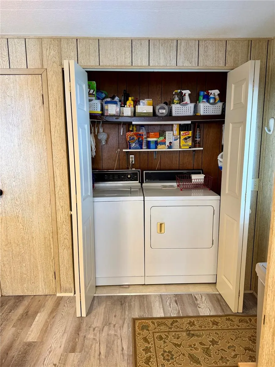 Inside laundry closet