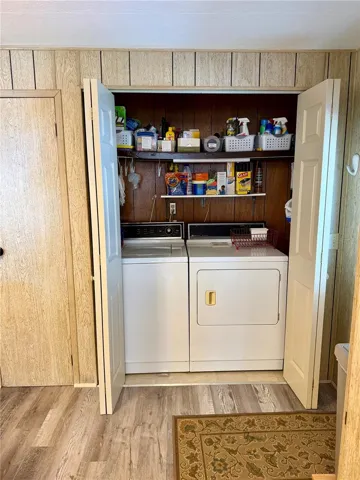 Inside laundry closet