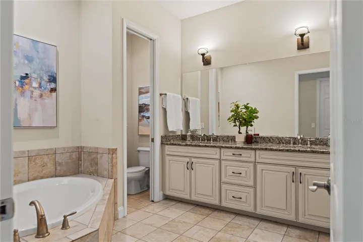 Primary Bathroom with Dual vanity, Bath, Shower