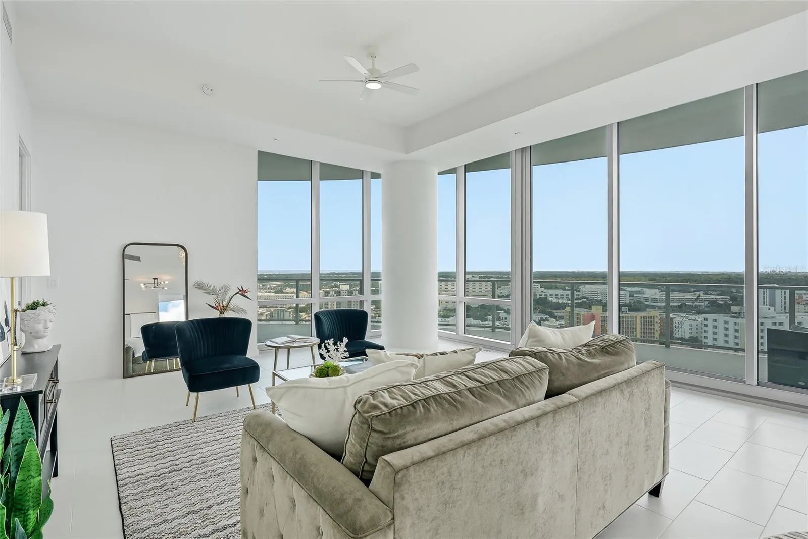 Inviting open-concept living area.