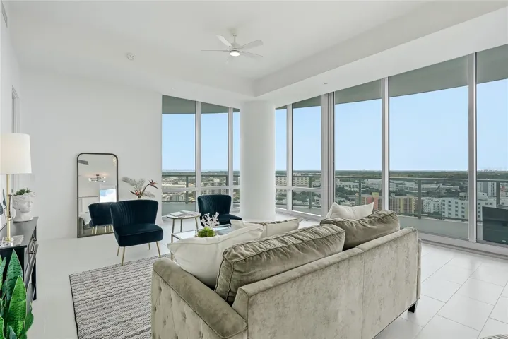 Inviting open-concept living area.