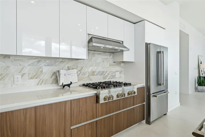 six-burner gas range.