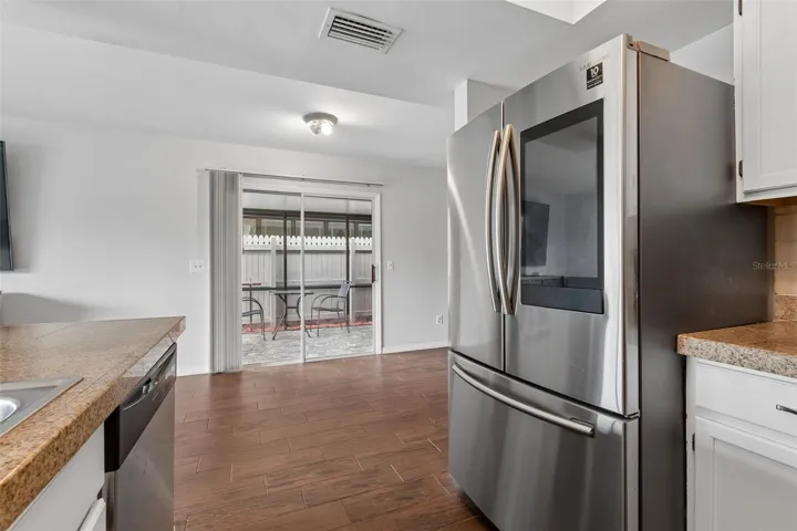 Kitchen with stainless steel appliances
