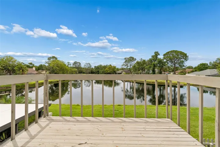 Private balcony with pond views