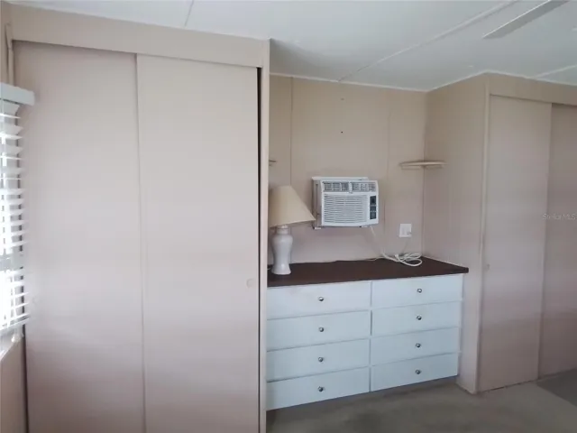 Bedroom has two closets