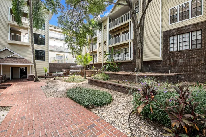 Courtyard and waterfall