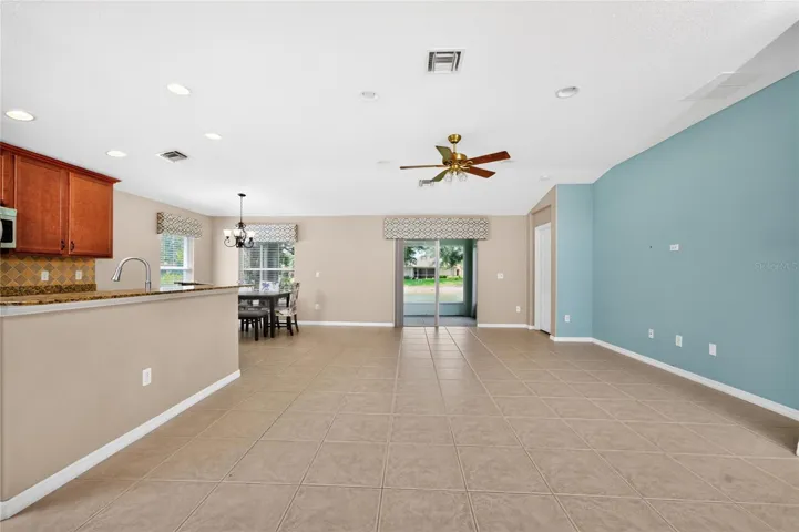 Living room and kitchen