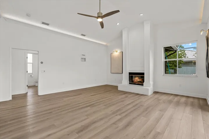 Living Room with Vaulted Ceilings