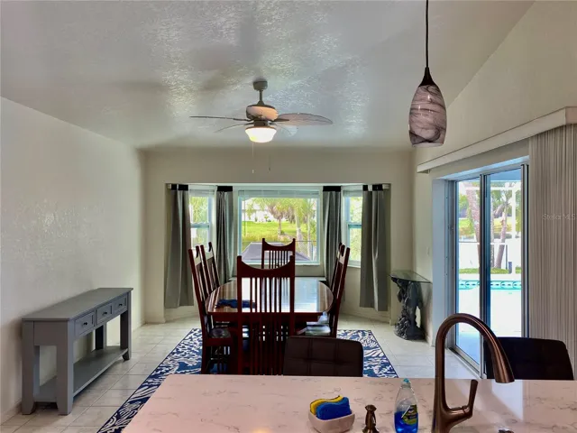 Open kitchen, dining combo, with picture window