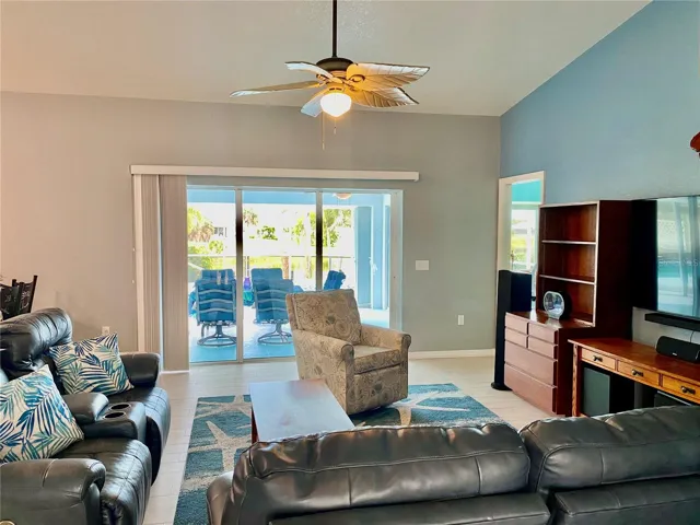 living room opens to lanai