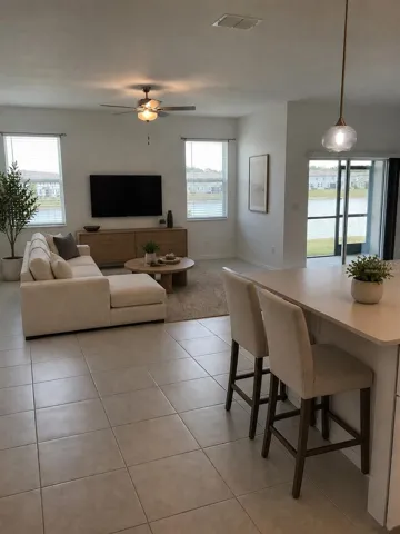 Virtually Staged Living/Great Room