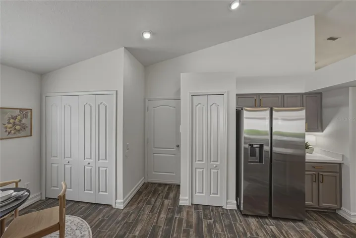 Kitchen with closet pantry
