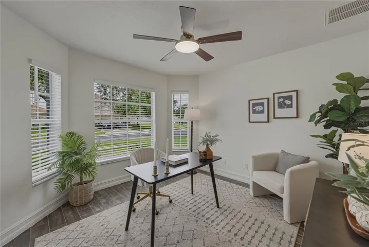 2nd Bedroom with Charming Bay Window Currently Used as an office