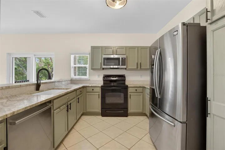 Granite countertops, with all appliances included.
