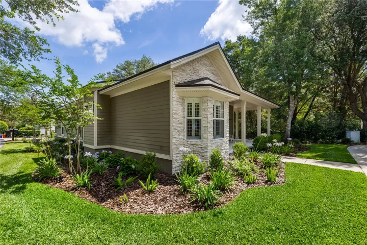 Lush landscaping