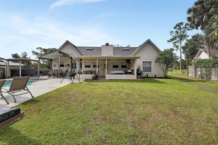 Rear view of home