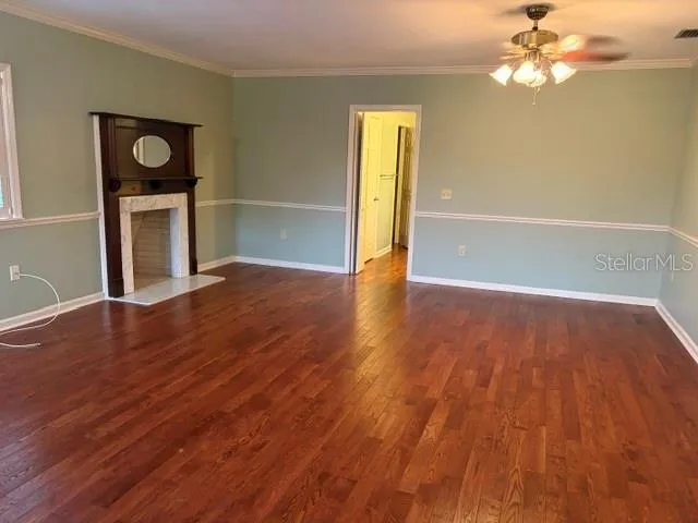 Primary suite, stacked fireplace