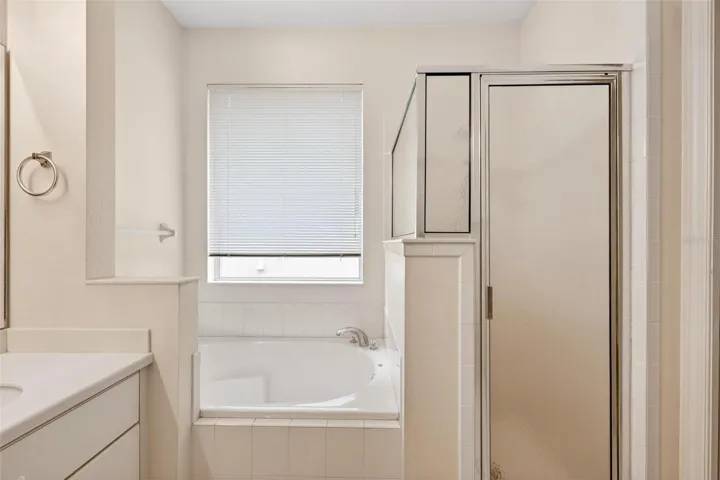 Garden tub and walk-in shower