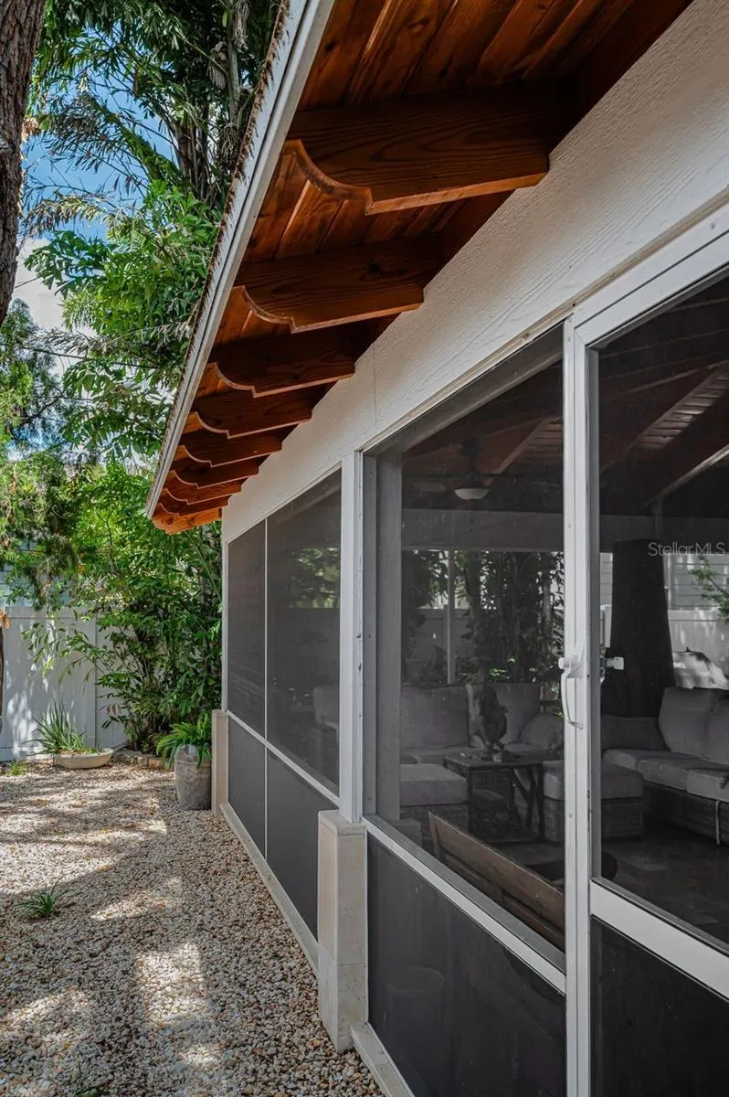 Surrounding the massive pool area are solid Redwood handcrafted corbels.