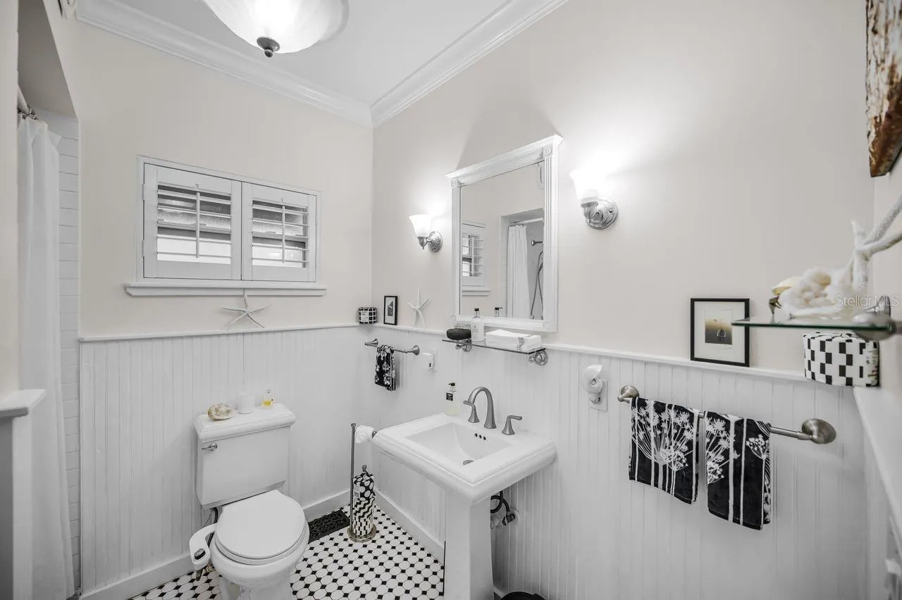 Full bath, downstairs .