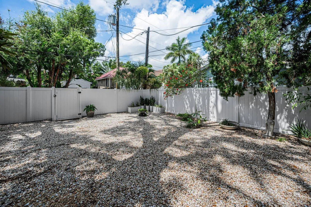 There is still plenty of room for backyard fun - open outdoor space ready for play, and those impromptu gatherings.