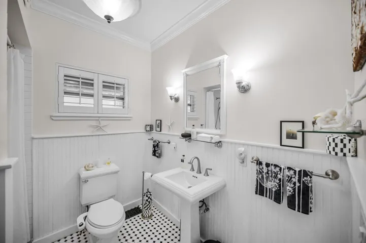 Full bath, downstairs .