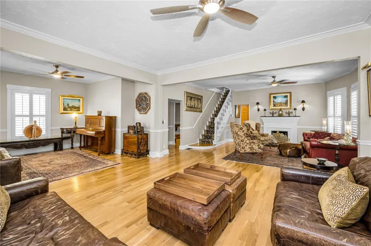Additional section of the Great room with view of staircase #1