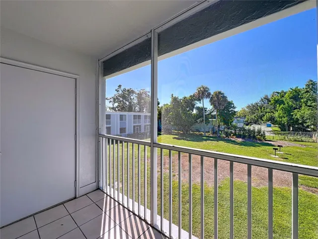 Tiled balcony for enjoying the Florida sunshine.