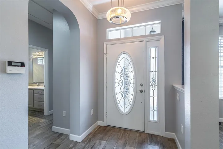 Leaded Glass Door & Sidelight