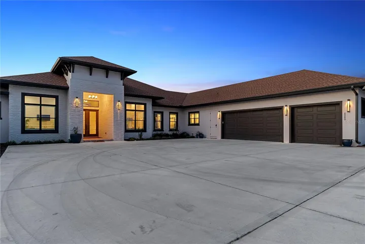 Front Elevation 3 car garage